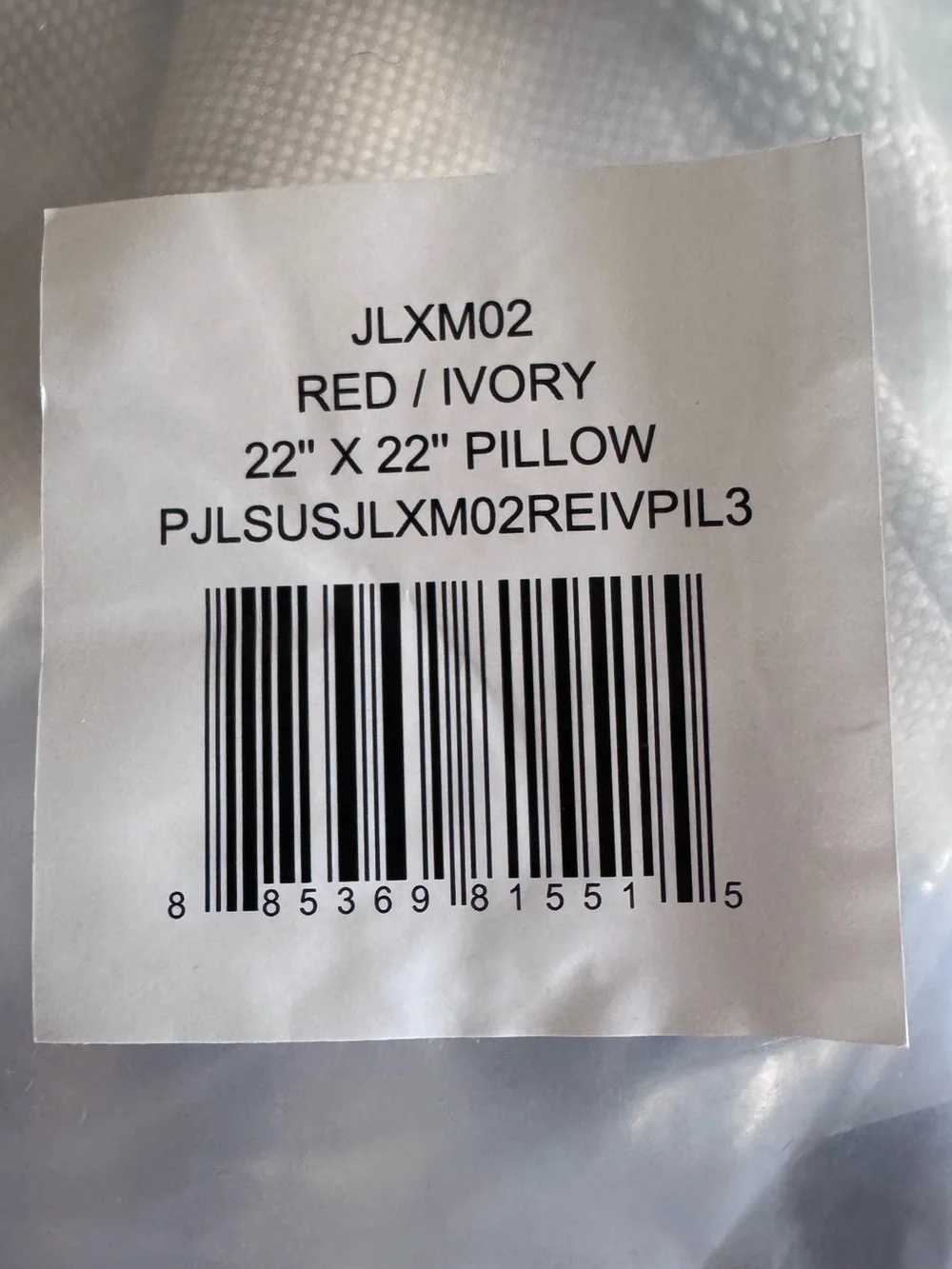NWT Joon Loloi Susan Red Ivory Macro Plaid Pillow Cover 22x22 Holiday Accent⁠